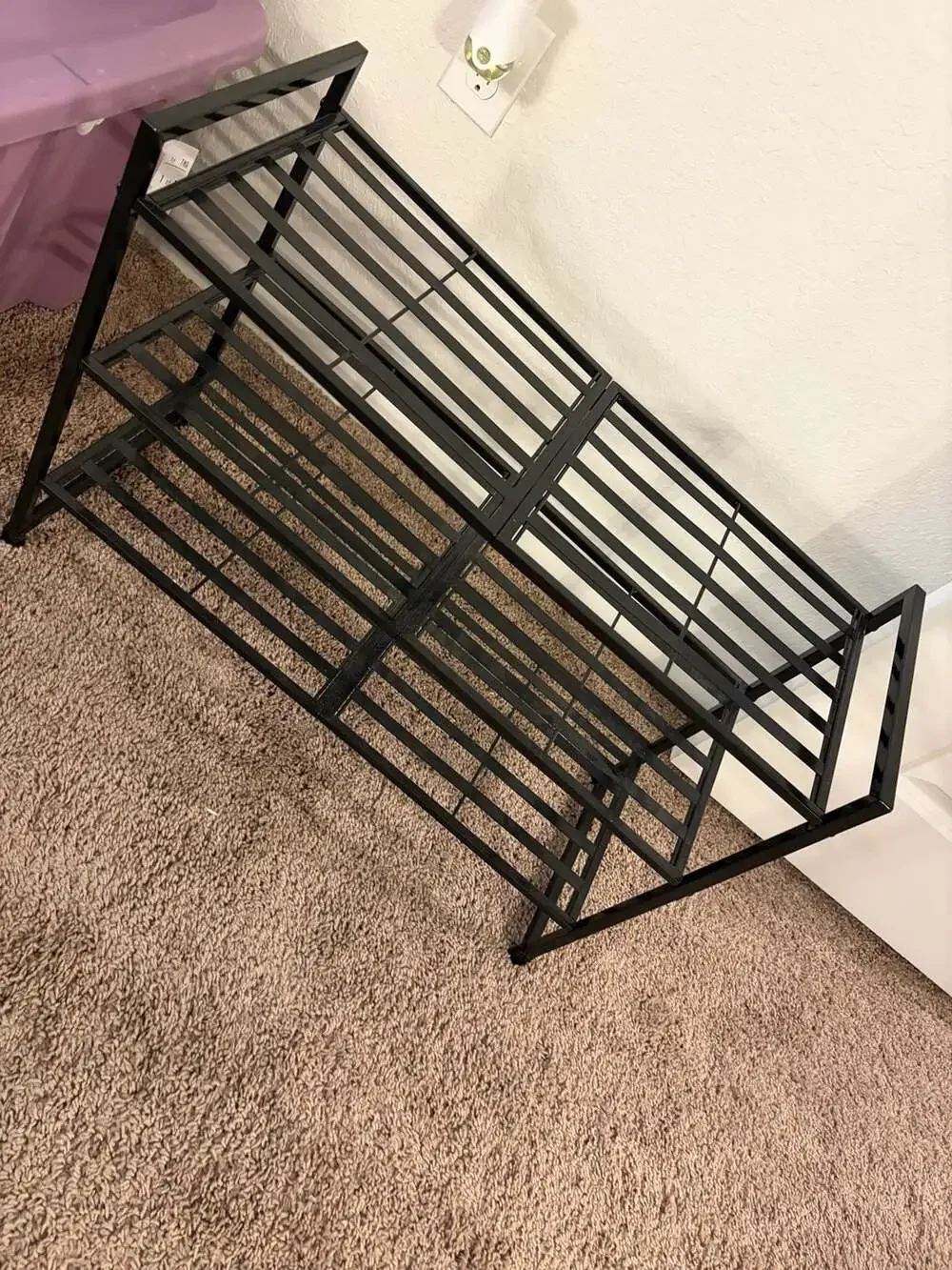 Mainstays 3-Tier Metal Shoe Rack, Black